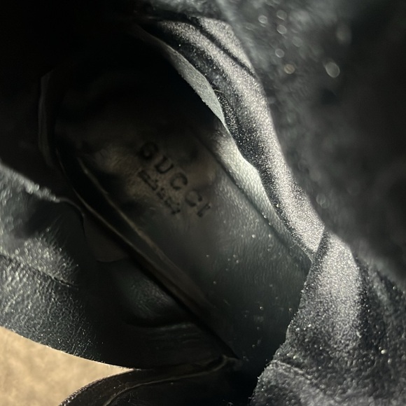 Gucci Leather with Silk Riding Boots - Picture 9 of 14